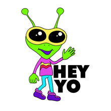 Load image into Gallery viewer, Hey Yo Friendly Alien Bella Ladies Flowy Crop T-Shirt