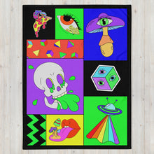 Load image into Gallery viewer, Psychedelic Pop Art Print Throw Blanket 60" x 80"
