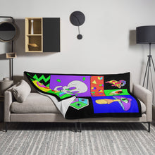 Load image into Gallery viewer, Psychedelic Pop Art Print Throw Blanket 60" x 80"