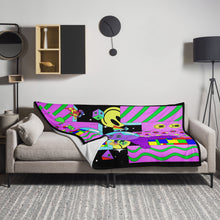 Load image into Gallery viewer, Psychedelic Floating Cats Throw Blanket 60" x 80"