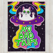 Load image into Gallery viewer, No Bad Trips Throw Blanket 60" x 80"