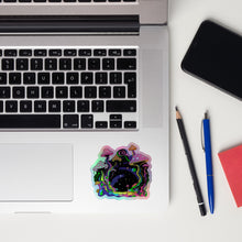 Load image into Gallery viewer, Hippie Mushrooms 70s Cartoon Retro Holographic Sticker