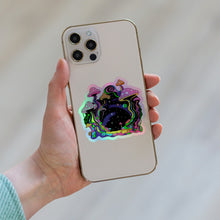Load image into Gallery viewer, Hippie Mushrooms 70s Cartoon Retro Holographic Sticker