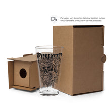 Load image into Gallery viewer, Psychedelic Mushroom Skull Shaker Pint Glass