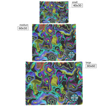 Load image into Gallery viewer, Abstract Holographic Texture Multicolor Gradient With MPW Logo Fleece Blanket