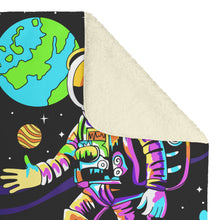 Load image into Gallery viewer, Astronaut Alien Psychedelic Space Trip Fleece Blanket