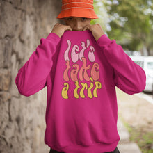 Load image into Gallery viewer, Let's Take a Trip Unisex Glidan Crewneck Sweatshirt