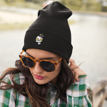 Load image into Gallery viewer, Mushroom Brains Skeleton Embroidered Beanie