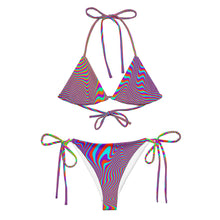 Load image into Gallery viewer, Neo Waves Pattern All-Over Print Recycled String Bikini