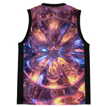 Load image into Gallery viewer, Purple Cosmic Eye Glass Work Recycled Unisex Basketball Jersey
