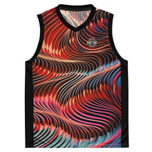 Load image into Gallery viewer, 3D Swirls Waves Recycled Unisex Basketball Jersey