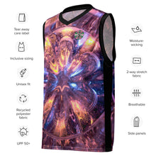 Load image into Gallery viewer, Purple Cosmic Eye Glass Work Recycled Unisex Basketball Jersey