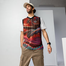 Load image into Gallery viewer, 3D Swirls Waves Recycled Unisex Basketball Jersey
