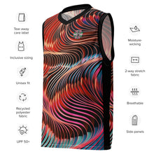 Load image into Gallery viewer, 3D Swirls Waves Recycled Unisex Basketball Jersey