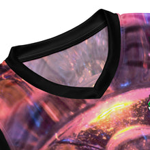 Load image into Gallery viewer, Purple Cosmic Eye Glass Work Recycled Unisex Basketball Jersey