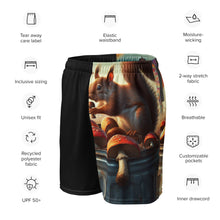 Load image into Gallery viewer, Squirrel Mushrooms and Nuts Unisex Mesh Shorts