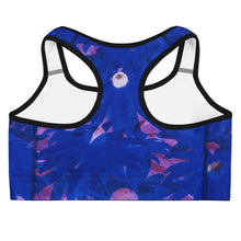 Load image into Gallery viewer, Daisy Blue X-ray Fragments Sports Bra