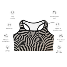 Load image into Gallery viewer, Hypnotic Tunnels Sports Bra