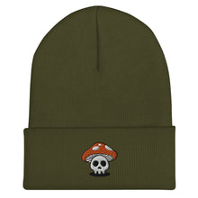 Load image into Gallery viewer, Mushroom Skull Cuffed Beanie