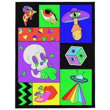 Load image into Gallery viewer, Psychedelic Pop Art Print Throw Blanket 60" x 80"