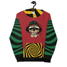 Load image into Gallery viewer, Rasta Skull Wave Unisex Hoodie