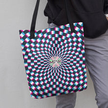 Load image into Gallery viewer, Duotone Repeat Circle Tote Bag