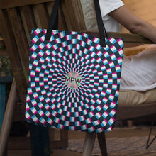 Load image into Gallery viewer, Duotone Repeat Circle Tote Bag