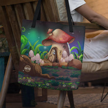Load image into Gallery viewer, Magic Mushroom Gnome World Tote Bag