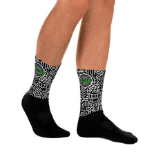 Load image into Gallery viewer, B&W Doodle Squiggles Unisex Socks