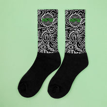 Load image into Gallery viewer, B&W Doodle Squiggles Unisex Socks