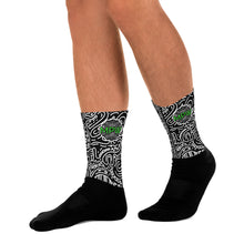 Load image into Gallery viewer, B&W Doodle Squiggles Unisex Socks