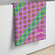 Load image into Gallery viewer, Fluorescent Striped Kaleidoscope Towel