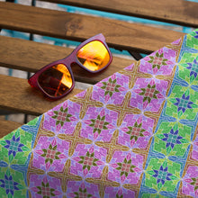 Load image into Gallery viewer, Fluorescent Striped Kaleidoscope Towel