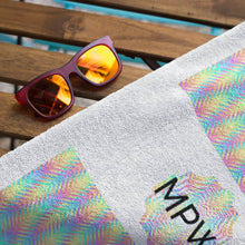 Load image into Gallery viewer, Wavy Pixel Stripes Towel