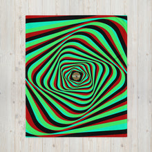 Load image into Gallery viewer, Spiral Glitch Wave Throw Blanket 50" x 60"