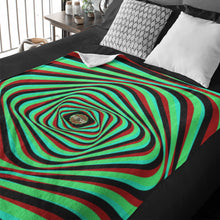 Load image into Gallery viewer, Spiral Glitch Wave Throw Blanket 50" x 60"