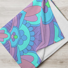 Load image into Gallery viewer, Flower Kaleidoscope Throw Blanket 50" x 60"