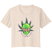 Load image into Gallery viewer, Alien Weed Bella Ladies Flowy Crop T-Shirt