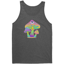 Load image into Gallery viewer, Fluorescent Mushrooms Canvas Unisex Tank