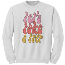 Load image into Gallery viewer, Let's Take a Trip Unisex Glidan Crewneck Sweatshirt