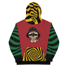 Load image into Gallery viewer, Rasta Skull Wave Unisex Hoodie