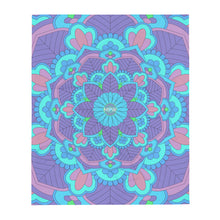 Load image into Gallery viewer, Flower Kaleidoscope Throw Blanket 50" x 60"