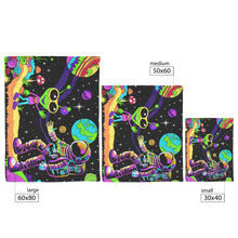 Load image into Gallery viewer, Astronaut Alien Psychedelic Space Trip Fleece Blanket
