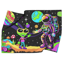 Load image into Gallery viewer, Astronaut Alien Psychedelic Space Trip Fleece Blanket
