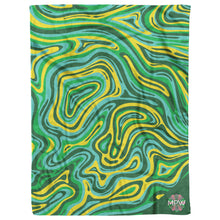 Load image into Gallery viewer, Warped Linework with MPW Logo Fleece Blanket
