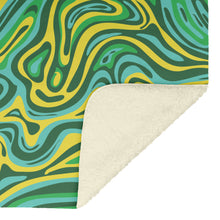 Load image into Gallery viewer, Warped Linework with MPW Logo Fleece Blanket
