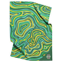 Load image into Gallery viewer, Warped Linework with MPW Logo Fleece Blanket
