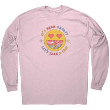 Load image into Gallery viewer, It&#39;s Been Groovy Let&#39;s Take A Trip Smiley Unisex Gildan Long Sleeve Shirt
