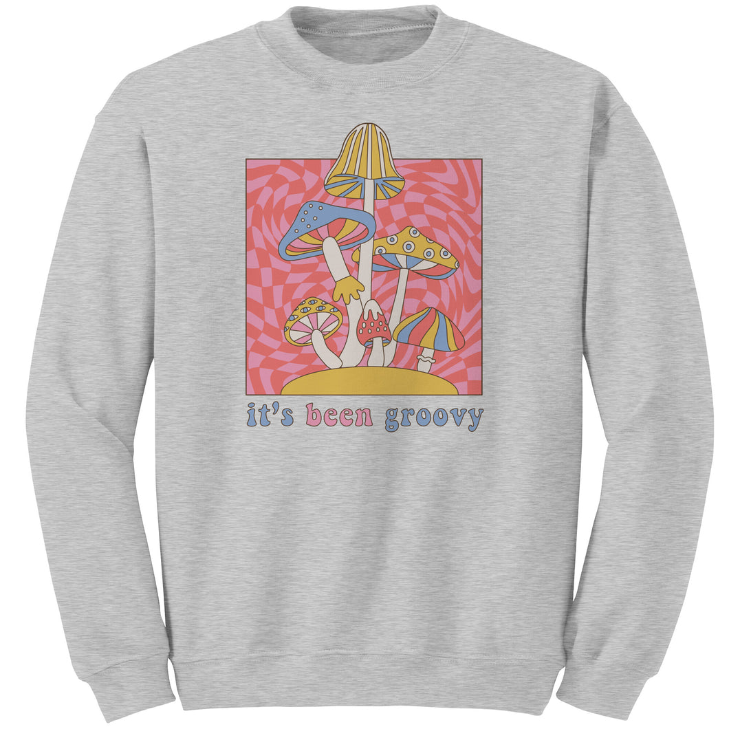 It's Been Groovy Warped Unisex Glidan Crewneck Sweatshirt
