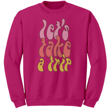 Load image into Gallery viewer, Let&#39;s Take a Trip Unisex Glidan Crewneck Sweatshirt
